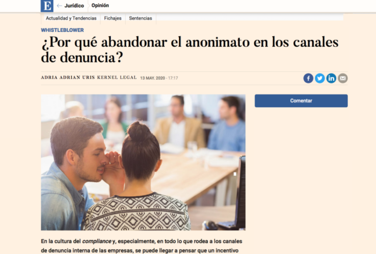 kernel legal expansion abandonar anonimato canales de denuncia